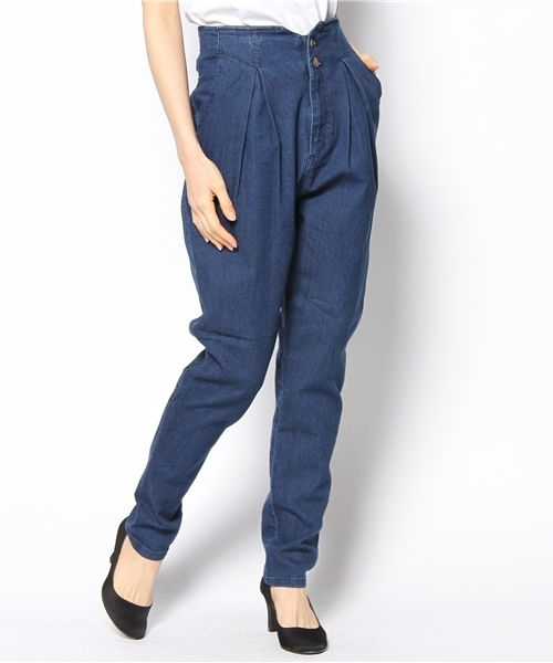 Chico（チコ）の「デニムハイウエストロングPT（その他パンツ・レディース・ネイビー/ブルー・FREE）」の7枚目の写真