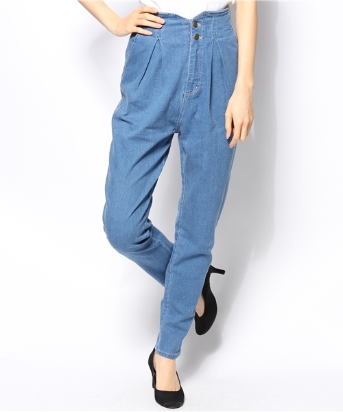 Chico（チコ）の「デニムハイウエストロングPT（その他パンツ・レディース・ネイビー/ブルー・FREE）」の6枚目の写真