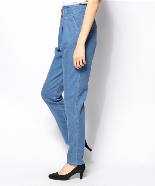 Chico（チコ）の「デニムハイウエストロングPT（その他パンツ・レディース・ネイビー/ブルー・FREE）」の5枚目の写真