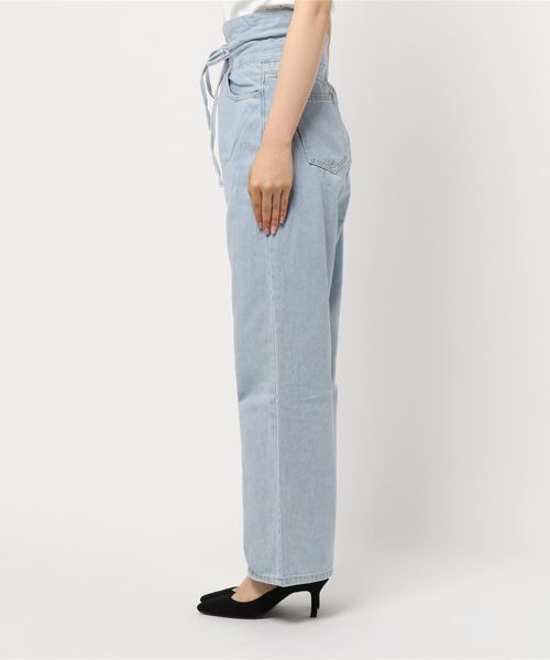 fifth（フィフス）の「ハイウエストリボンデニムワイドパンツ（デニムパンツ・レディース・ブルー/サックスブルー・SMALL/MEDIUM）」の3枚目の写真