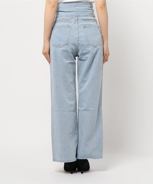 fifth（フィフス）の「ハイウエストリボンデニムワイドパンツ（デニムパンツ・レディース・ブルー/サックスブルー・SMALL/MEDIUM）」の11枚目の写真