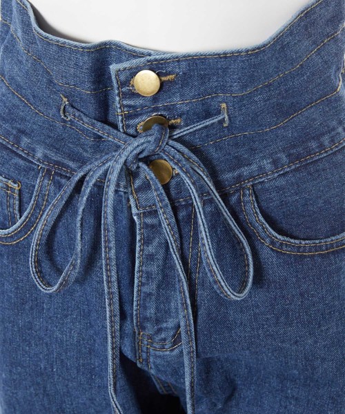 fifth（フィフス）の「ハイウエストリボンデニムワイドパンツ（デニムパンツ・レディース・ブルー/サックスブルー・SMALL/MEDIUM）」の5枚目の写真