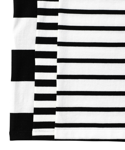 ZOZO（ゾゾ）の「太ボーダーTシャツ[MEN]（Tシャツ/カットソー・メンズ・ホワイト×ネイビー/ホワイト×ブラック・マルチサイズ）」の9枚目の写真