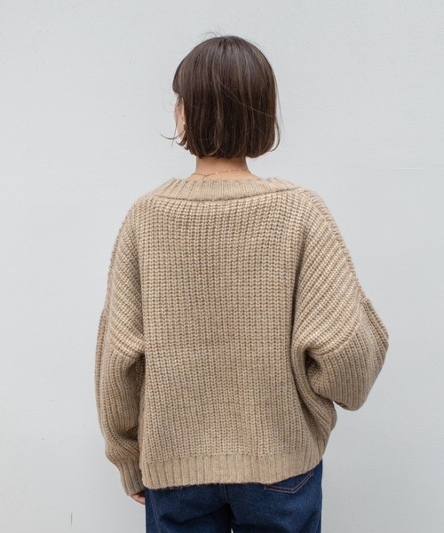 flower（フラワー）の「トゥインクルニットカーディガン（カーディガン/ボレロ・レディース・ベージュ/ブルー・FREE）」の3枚目の写真