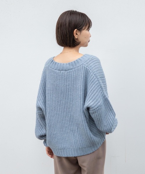 flower（フラワー）の「トゥインクルニットカーディガン（カーディガン/ボレロ・レディース・ベージュ/ブルー・FREE）」の5枚目の写真