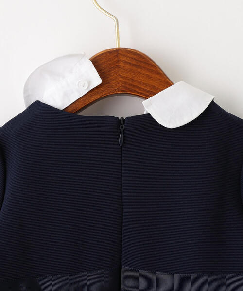 green label relaxing（グリーンレーベルリラクシング）の「リップル襟付きワンピース（ワンピース・キッズ・ネイビー・105/125/115/135）」の4枚目の写真