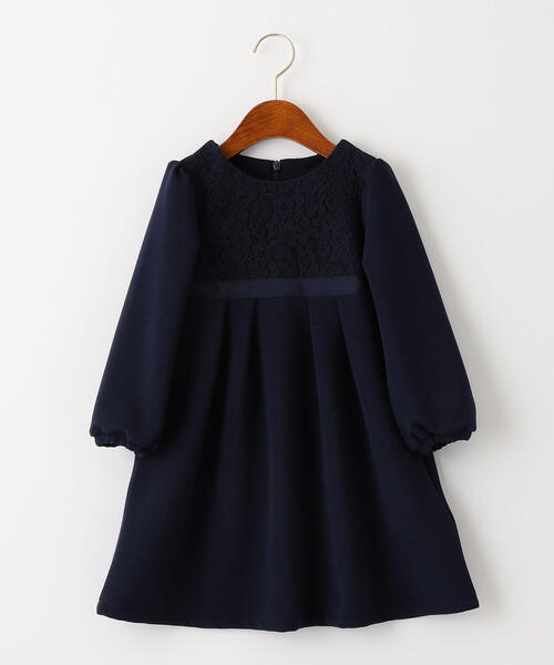 green label relaxing（グリーンレーベルリラクシング）の「リップル襟付きワンピース（ワンピース・キッズ・ネイビー・105/125/115/135）」の3枚目の写真