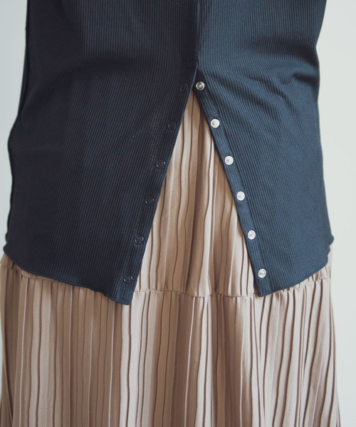 Aunt Marie's（アントマリーズ）の「AUNT MARIE'S メロウリブロングスリーブカットソー（Tシャツ/カットソー・レディース・ブラック/パープル/ブラウン/ベージュ・FREE）」の17枚目の写真