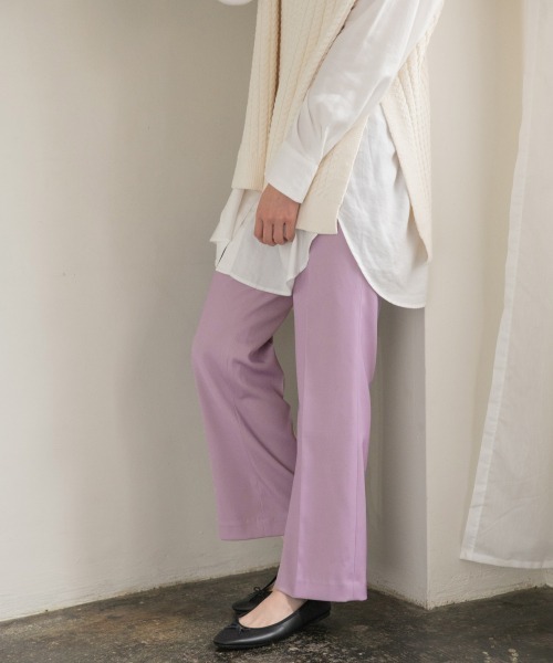 LOWRYS FARM（ローリーズファーム）の「カラーセンタープレスフレアパンツ　865050（その他パンツ・レディース・パープル/ブラウン/アイボリー・MEDIUM/LARGE）」の3枚目の写真