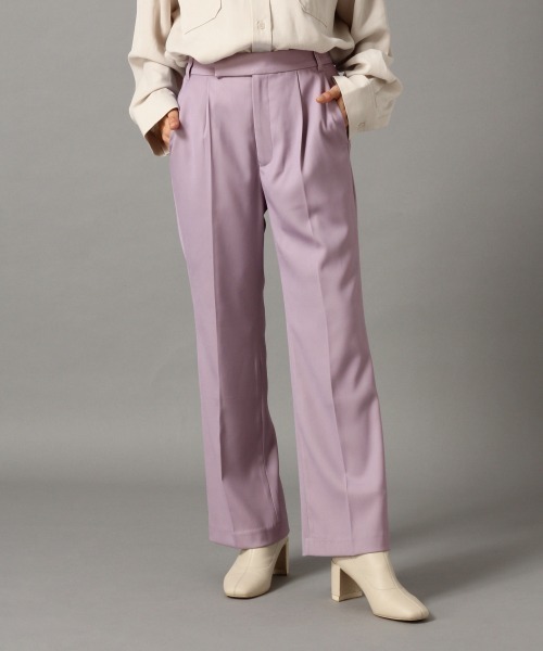 LOWRYS FARM（ローリーズファーム）の「カラーセンタープレスフレアパンツ　865050（その他パンツ・レディース・パープル/ブラウン/アイボリー・MEDIUM/LARGE）」の6枚目の写真