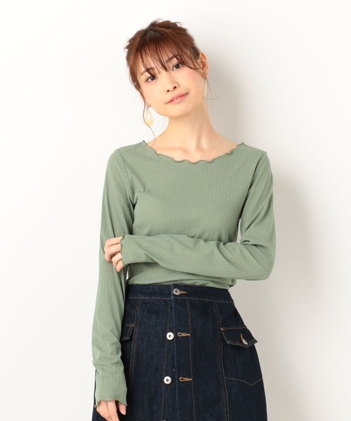 archives（アルシーヴ）の「シアーメロープルオーバー（Tシャツ/カットソー・レディース・ベージュ/ブルー/ブラック/グリーン・MEDIUM）」の3枚目の写真