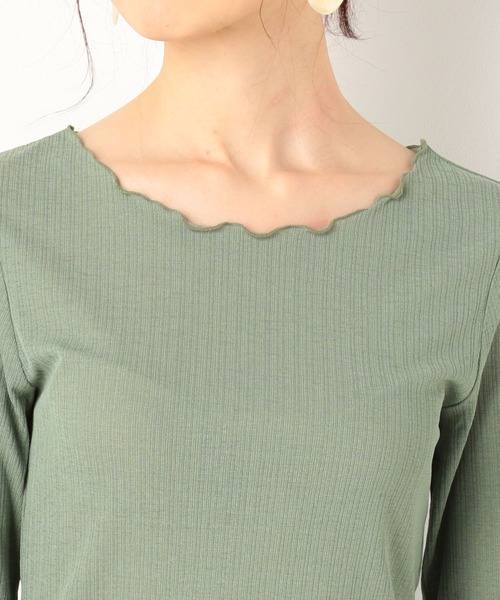 archives（アルシーヴ）の「シアーメロープルオーバー（Tシャツ/カットソー・レディース・ベージュ/ブルー/ブラック/グリーン・MEDIUM）」の16枚目の写真