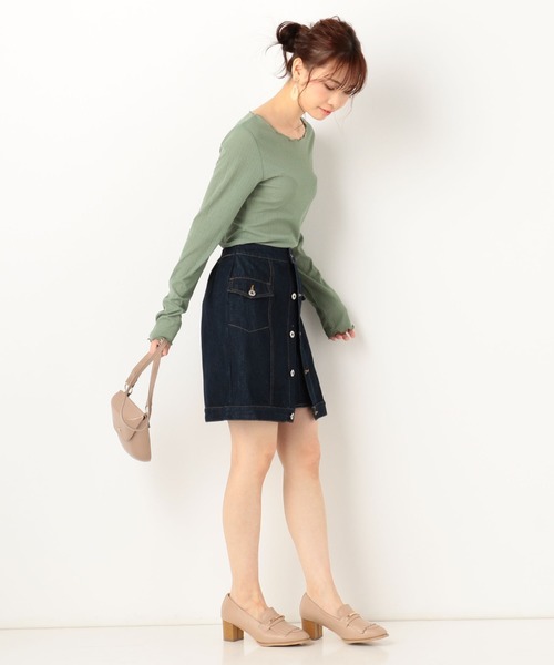 archives（アルシーヴ）の「シアーメロープルオーバー（Tシャツ/カットソー・レディース・ベージュ/ブルー/ブラック/グリーン・MEDIUM）」の12枚目の写真