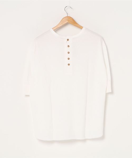 Culture Medium（カルチャーミディアム）の「天竺サイドスリットチュニック（Tシャツ/カットソー・レディース・ライトベージュ/パープル/ライトグレー/ブラック/オフホワイト・FREE）」の6枚目の写真