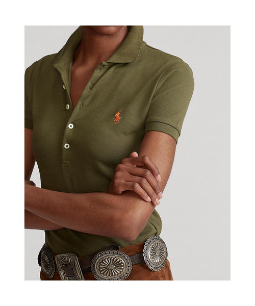 POLO RALPH LAUREN（ポロ ラルフ ローレン）の「スリム フィット ストレッチ ポロシャツ（ポロシャツ・レディース・グリーン・MEDIUM/LARGE/SMALL/X-SMALL/X-LARGE）」の7枚目の写真