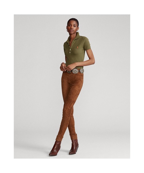 POLO RALPH LAUREN（ポロ ラルフ ローレン）の「スリム フィット ストレッチ ポロシャツ（ポロシャツ・レディース・グリーン・MEDIUM/LARGE/SMALL/X-SMALL/X-LARGE）」の2枚目の写真