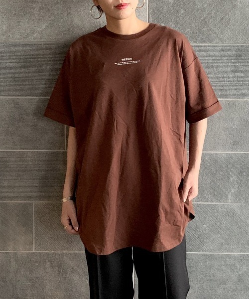 PAGEBOY（ページボーイ）の「プチロゴBIGTシャツ（Tシャツ/カットソー・レディース・ブラック/ブラウン/オフホワイト/グレイッシュベージュ・FREE）」の20枚目の写真