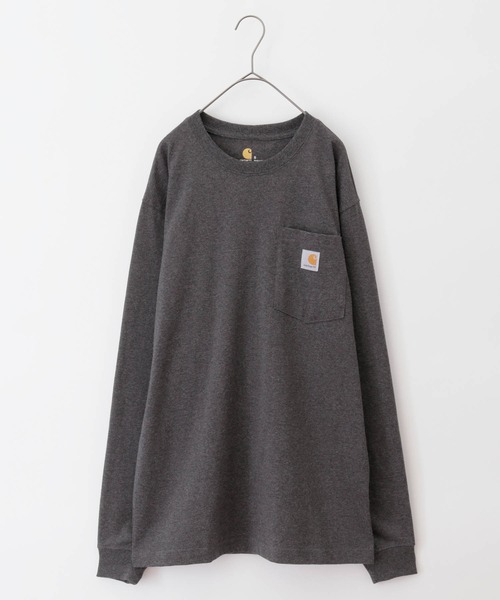 Carhartt(カーハート)の「【carhartt カーハート】 Workwear Pocket Long-Sleeve T-Shirts ポケット付きロングTシャツ(Tシャツ/カットソー・レディース・ホワイト/ブラック/ダークブラウン/ネイビー/グリーン/グレー系その他/ワイン・S/M/L)」の11枚目の写真