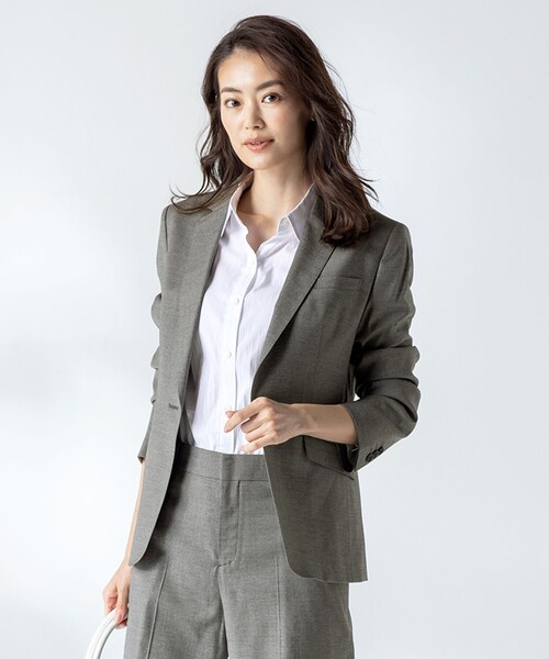 J.PRESS(ジェイプレス)の「【スーツ対応】Premium G.B. Conte テーラードジャケット(テーラードジャケット・レディース・ブラウン系/ネイビー系/ライトグレー系・7/11/9/13)」の1枚目の写真