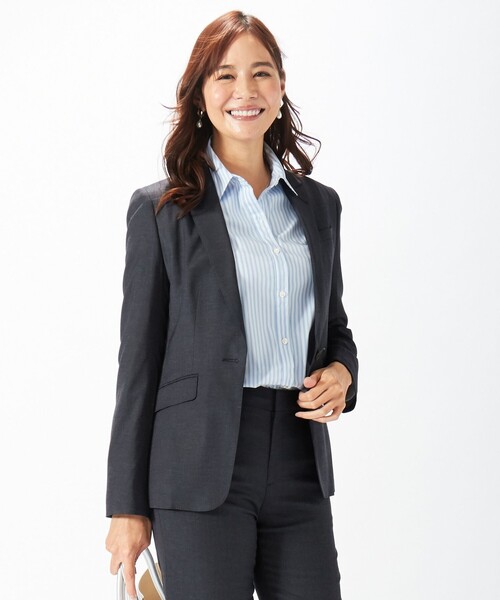 J.PRESS(ジェイプレス)の「【スーツ対応】Premium G.B. Conte テーラードジャケット(テーラードジャケット・レディース・ブラウン系/ネイビー系/ライトグレー系・7/11/9/13)」の3枚目の写真