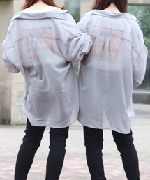 PairPair | バックフォトプリントT×シアービッグシャツSET(シャツ/ブラウス)
