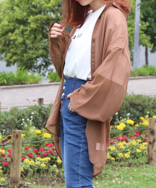 PairPair(ペアペア)の「シアーシャツ×バックフォトTSET(シャツ/ブラウス・レディース・ミント/ブルーグレー/モカ・FREE)」の7枚目の写真