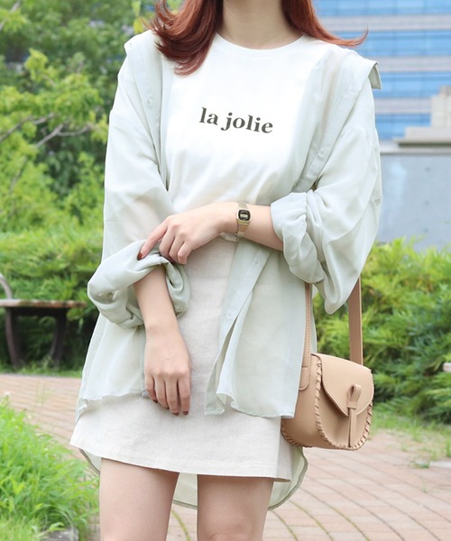 PairPair(ペアペア)の「シアーシャツ×バックフォトTSET(シャツ/ブラウス・レディース・ミント/ブルーグレー/モカ・FREE)」の11枚目の写真