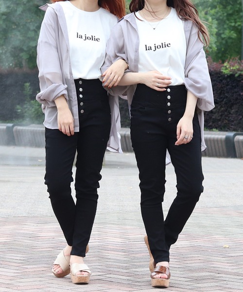 PairPair(ペアペア)の「シアーシャツ×バックフォトTSET(シャツ/ブラウス・レディース・ミント/ブルーグレー/モカ・FREE)」の14枚目の写真