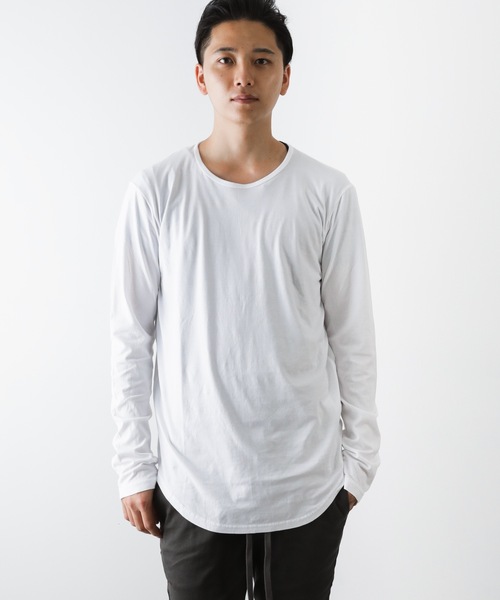 ATTACHMENT(アタッチメント)の「60/2度詰天竺 クルーネックL/S(Tシャツ/カットソー・メンズ・ホワイト/ライトグレー/ライトブルー/ブラック/レッド/グリーン/ダークグレー・1/2/3)」の2枚目の写真