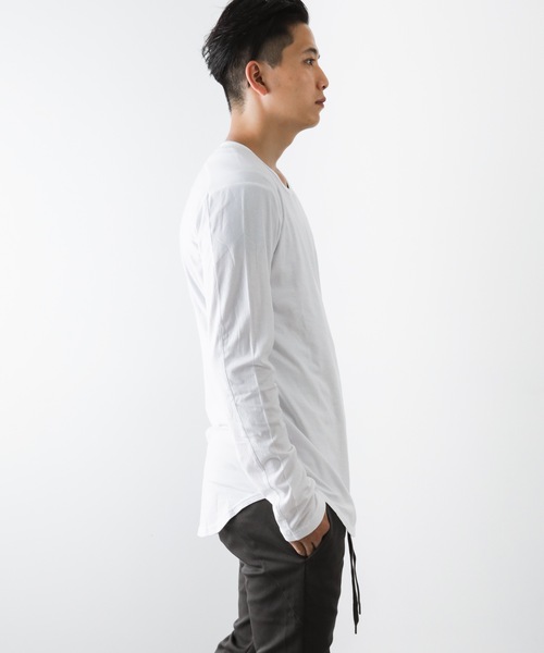 ATTACHMENT(アタッチメント)の「60/2度詰天竺 クルーネックL/S(Tシャツ/カットソー・メンズ・ホワイト/ライトグレー/ライトブルー/ブラック/レッド/グリーン/ダークグレー・1/2/3)」の8枚目の写真