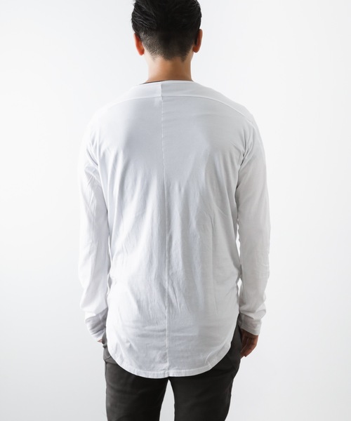 ATTACHMENT(アタッチメント)の「60/2度詰天竺 クルーネックL/S(Tシャツ/カットソー・メンズ・ホワイト/ライトグレー/ライトブルー/ブラック/レッド/グリーン/ダークグレー・1/2/3)」の9枚目の写真