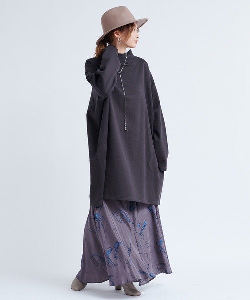 DouDou（ドゥドゥ）の「ボカシ柄プリントスカート（スカート・レディース・ベージュ/チャコールグレー・FREE）」の22枚目の写真