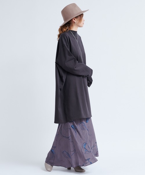 DouDou（ドゥドゥ）の「ボカシ柄プリントスカート（スカート・レディース・ベージュ/チャコールグレー・FREE）」の20枚目の写真