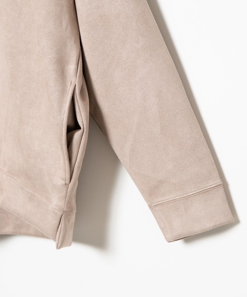 WEGO（ウィゴー）の「WEGO/フェイクスエードプルパーカー（パーカー・メンズ・ブラック/ベージュ/キャメル/パープル系その他/ブラウン系その他/サックスブルー・LARGE/MEDIUM）」の16枚目の写真