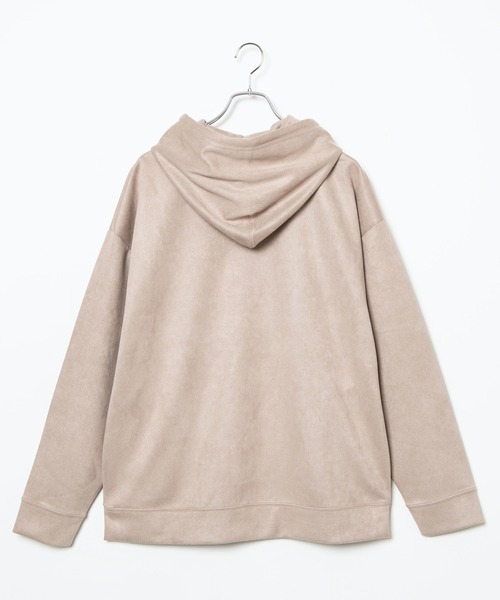 WEGO（ウィゴー）の「WEGO/フェイクスエードプルパーカー（パーカー・メンズ・ブラック/ベージュ/キャメル/パープル系その他/ブラウン系その他/サックスブルー・LARGE/MEDIUM）」の15枚目の写真