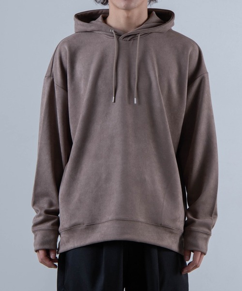 WEGO（ウィゴー）の「WEGO/フェイクスエードプルパーカー（パーカー・メンズ・ブラック/ベージュ/キャメル/パープル系その他/ブラウン系その他/サックスブルー・LARGE/MEDIUM）」の14枚目の写真