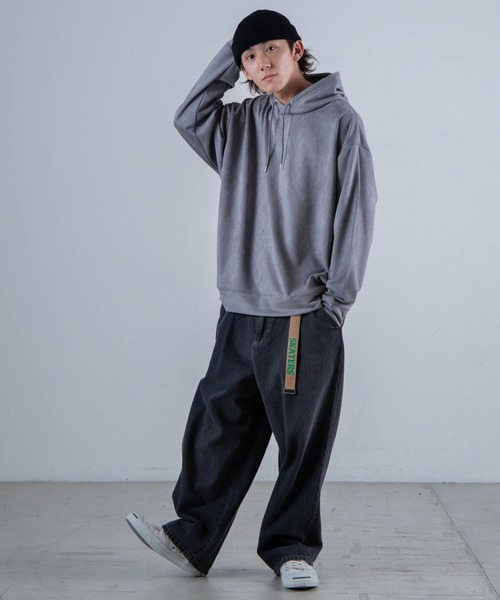 WEGO（ウィゴー）の「WEGO/フェイクスエードプルパーカー（パーカー・メンズ・ブラック/ベージュ/キャメル/パープル系その他/ブラウン系その他/サックスブルー・LARGE/MEDIUM）」の12枚目の写真