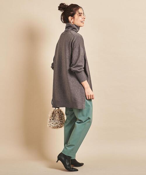 BEAUTY&YOUTH UNITED ARROWS(ビューティーアンドユースユナイテッドアローズ)の「BY∴ 12Gワイドタートルネックニット -ウォッシャブル-(ニット/セーター・レディース・モカ/ナチュラル/ブラック・FREE)」の3枚目の写真