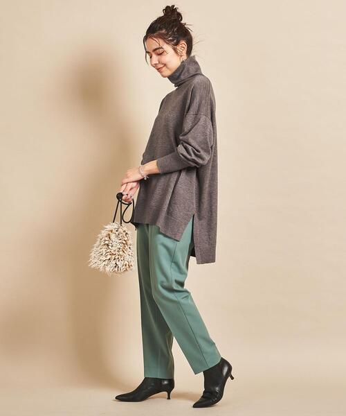 BEAUTY&YOUTH UNITED ARROWS(ビューティーアンドユースユナイテッドアローズ)の「BY∴ 12Gワイドタートルネックニット -ウォッシャブル-(ニット/セーター・レディース・モカ/ナチュラル/ブラック・FREE)」の16枚目の写真
