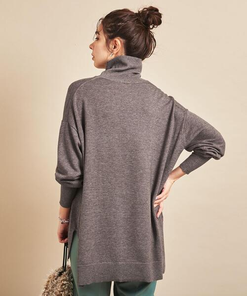 BEAUTY&YOUTH UNITED ARROWS(ビューティーアンドユースユナイテッドアローズ)の「BY∴ 12Gワイドタートルネックニット -ウォッシャブル-(ニット/セーター・レディース・モカ/ナチュラル/ブラック・FREE)」の19枚目の写真