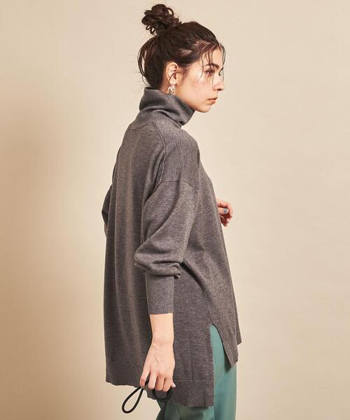 BEAUTY&YOUTH UNITED ARROWS(ビューティーアンドユースユナイテッドアローズ)の「BY∴ 12Gワイドタートルネックニット -ウォッシャブル-(ニット/セーター・レディース・モカ/ナチュラル/ブラック・FREE)」の20枚目の写真