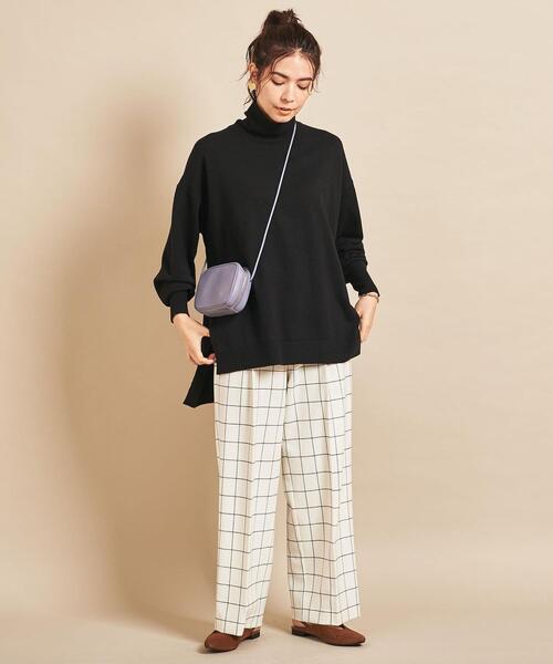 BEAUTY&YOUTH UNITED ARROWS(ビューティーアンドユースユナイテッドアローズ)の「BY∴ 12Gワイドタートルネックニット -ウォッシャブル-(ニット/セーター・レディース・モカ/ナチュラル/ブラック・FREE)」の21枚目の写真