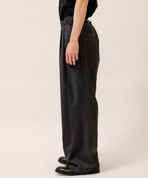 シャドーストライプワイドパンツ/SHADOW STRIPE WIDE PANTS