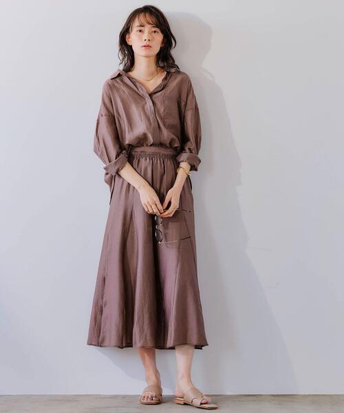 グリーンレーベルリラクシング FFC シアー ローン パネル スカート 38 M green label relaxing（グリーンレーベルリラクシング）の「FFC