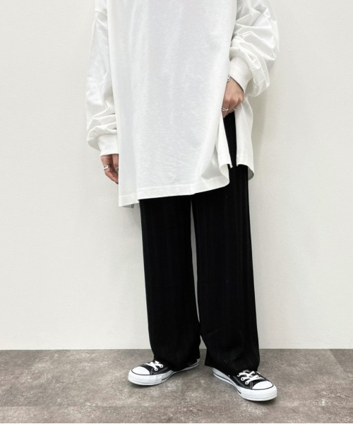 apres jour mignon（アプレジュールミニョン）の「リブ透かしニットパンツ【ZOZOTOWN限定アイテム】（その他パンツ・レディース・ブラック/ブラウン系その他/カーキ/アイボリー・X-LARGE/SMALL/MEDIUM）」の7枚目の写真