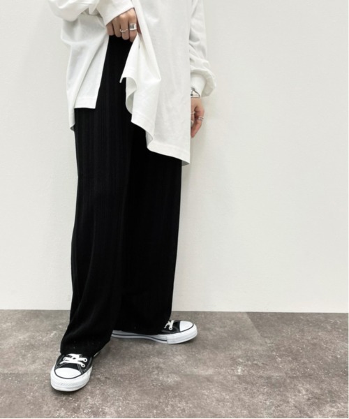 apres jour mignon（アプレジュールミニョン）の「リブ透かしニットパンツ【ZOZOTOWN限定アイテム】（その他パンツ・レディース・ブラック/ブラウン系その他/カーキ/アイボリー・X-LARGE/SMALL/MEDIUM）」の21枚目の写真
