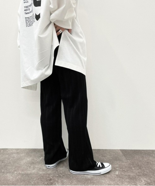 apres jour mignon（アプレジュールミニョン）の「リブ透かしニットパンツ【ZOZOTOWN限定アイテム】（その他パンツ・レディース・ブラック/ブラウン系その他/カーキ/アイボリー・X-LARGE/SMALL/MEDIUM）」の5枚目の写真