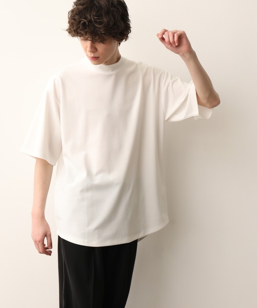 JUNRED(ジュンレッド)の「ラウンドモックネックTEE(Tシャツ/カットソー・メンズ・ホワイト/ブラック/ベージュ・M/L)」の16枚目の写真