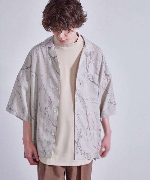 JUNRED(ジュンレッド)の「ラウンドモックネックTEE(Tシャツ/カットソー・メンズ・ホワイト/ブラック/ベージュ・M/L)」の21枚目の写真