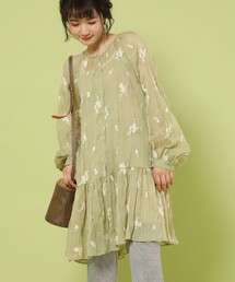 FREAK'S STORE | シアーワッシャー刺繍ミニワンピース(ワンピース)